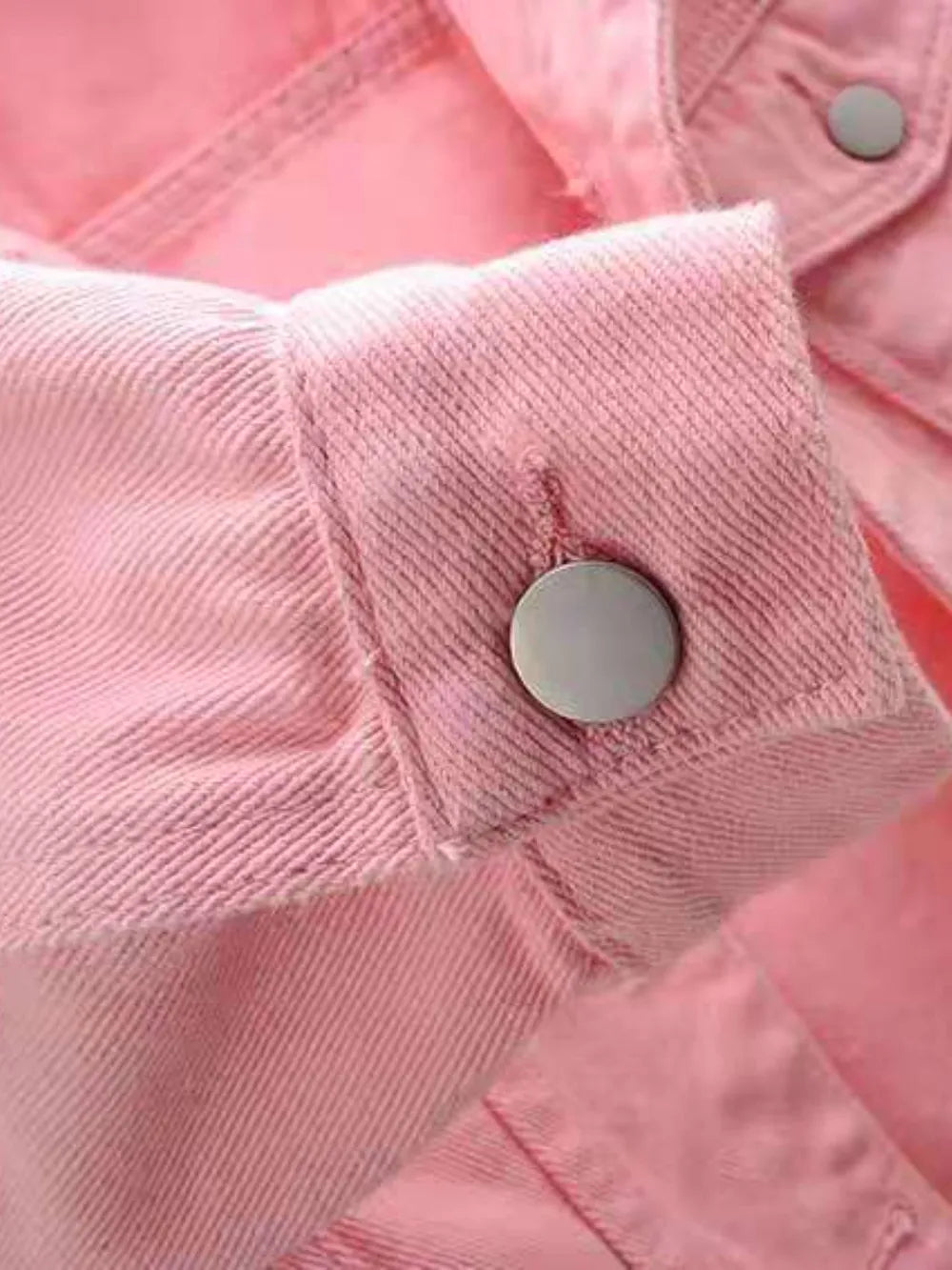 Full Size Cropped  Denim Jacket Plus Size