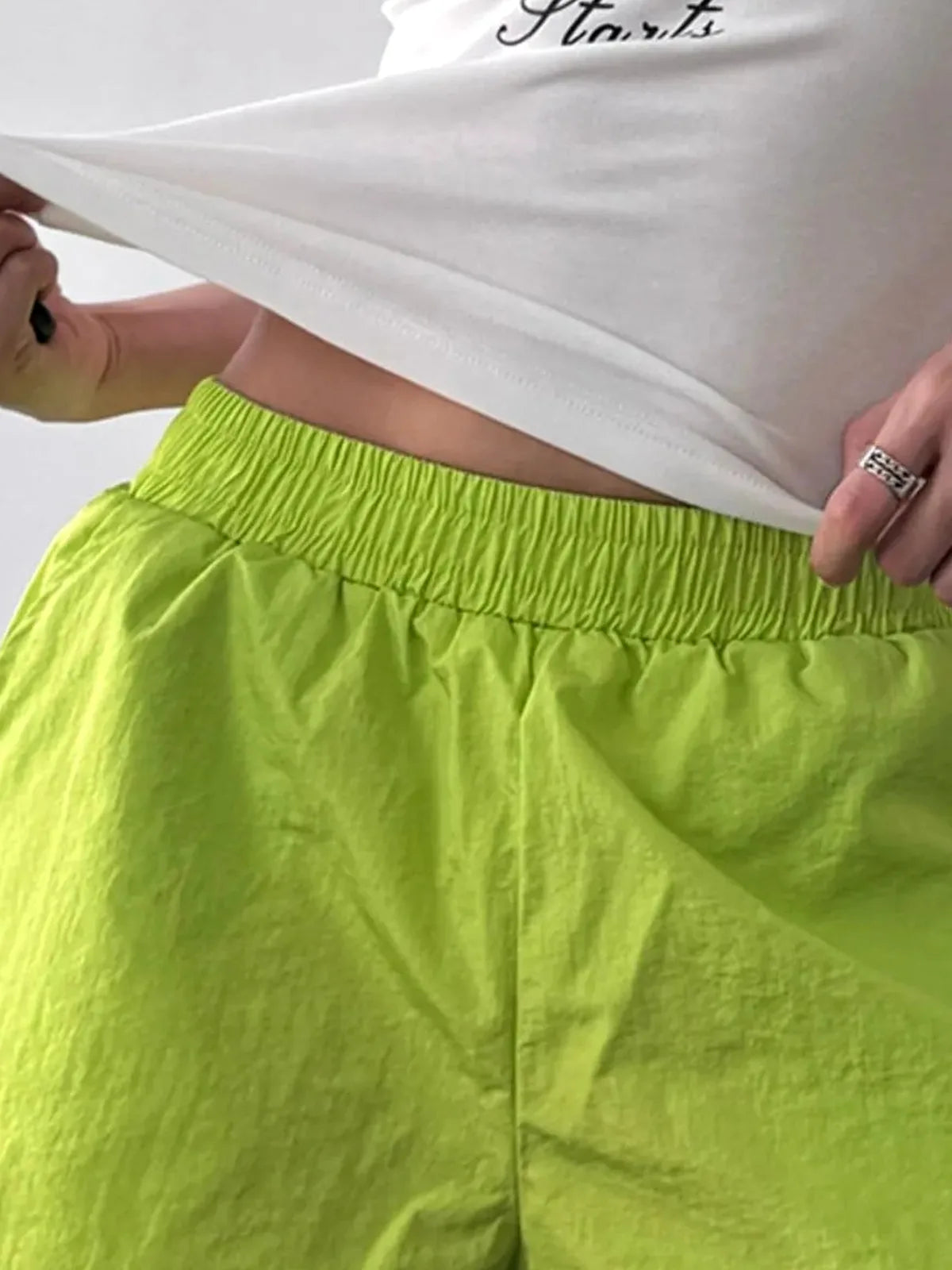 Elastic Waist Active Shorts