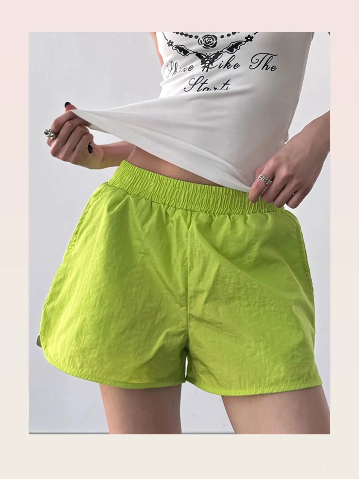 Elastic Waist Active Shorts