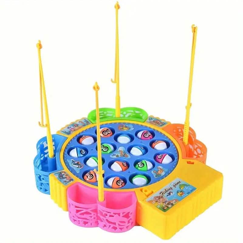 Electric Music Spinning Fishing Disc Toy Set
