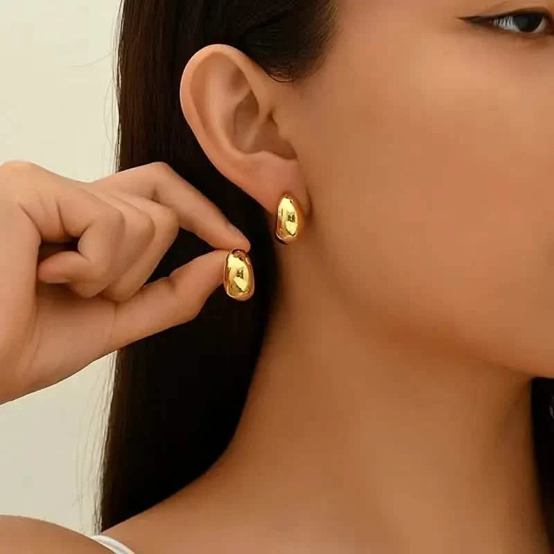 Elegant Water Drop Hoop Earrings for Women