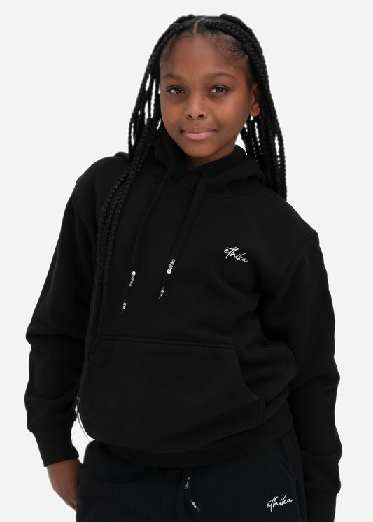 Negro | Sudadera con capucha para niños