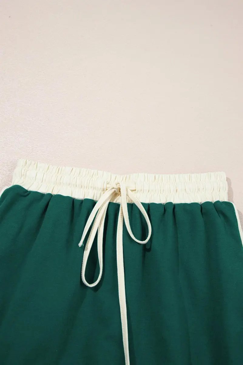 Activewear Love Salve Colorblock Set Women's Daily Wear T-Shirt & Skort Casual Summer Outfit