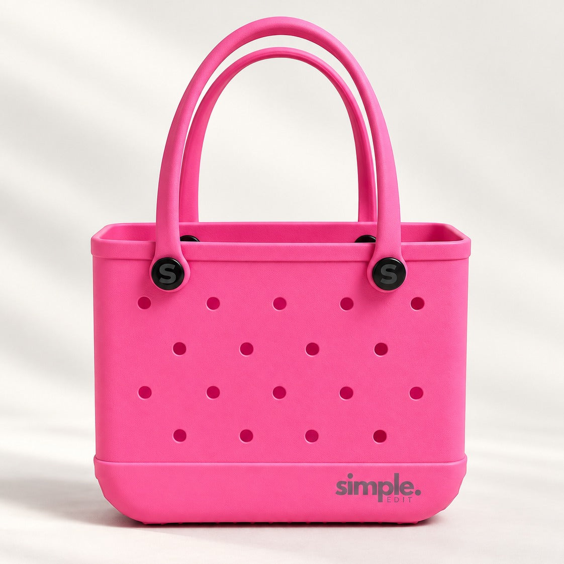 Everyday Small EVA Tote – Haute Pink | Waterproof, Lightweight, Bold Mini Tote Bag