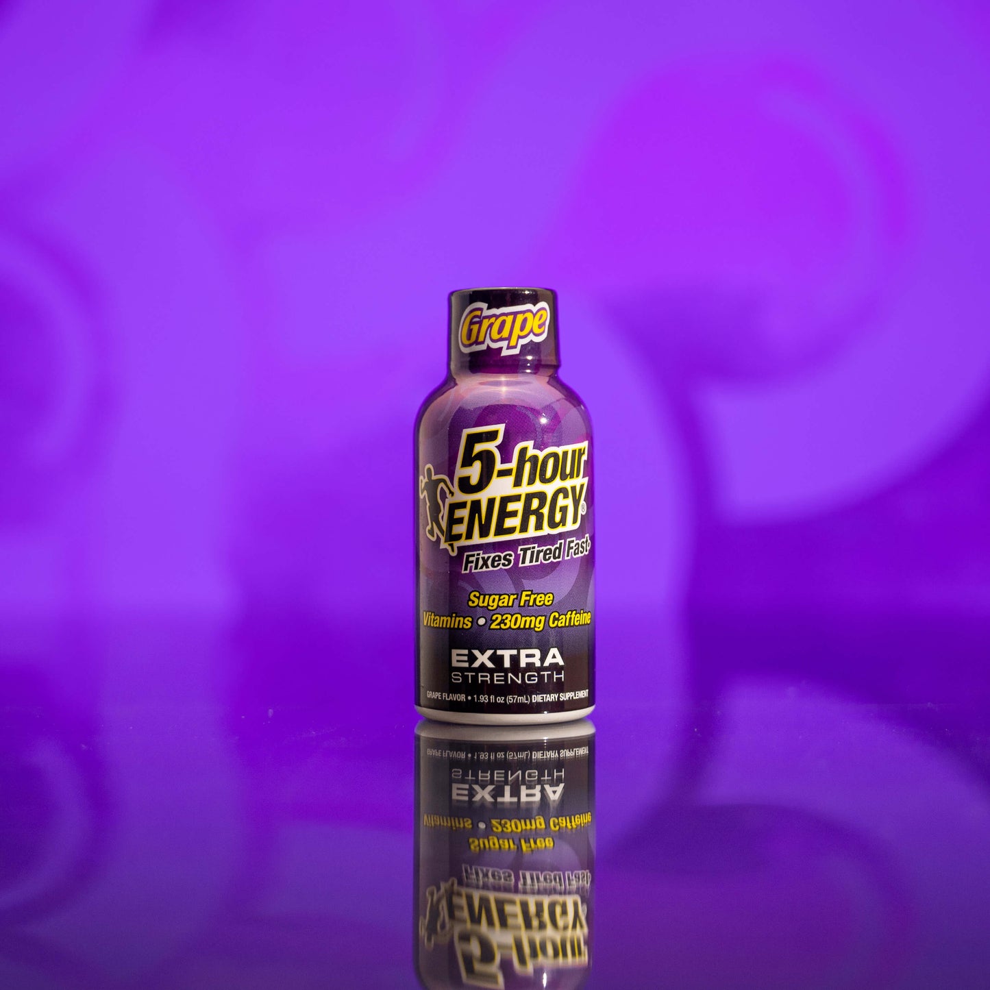 Paquete de 24 Bebidas Energéticas Extra Fuertes de 5 horas, Sabor Uva, 1.93 Fl Oz