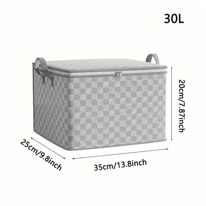 Checkerboard Canvas Portable Storage Box