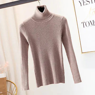 Women's Fitted Turtleneck Sweater for Fall/Winter