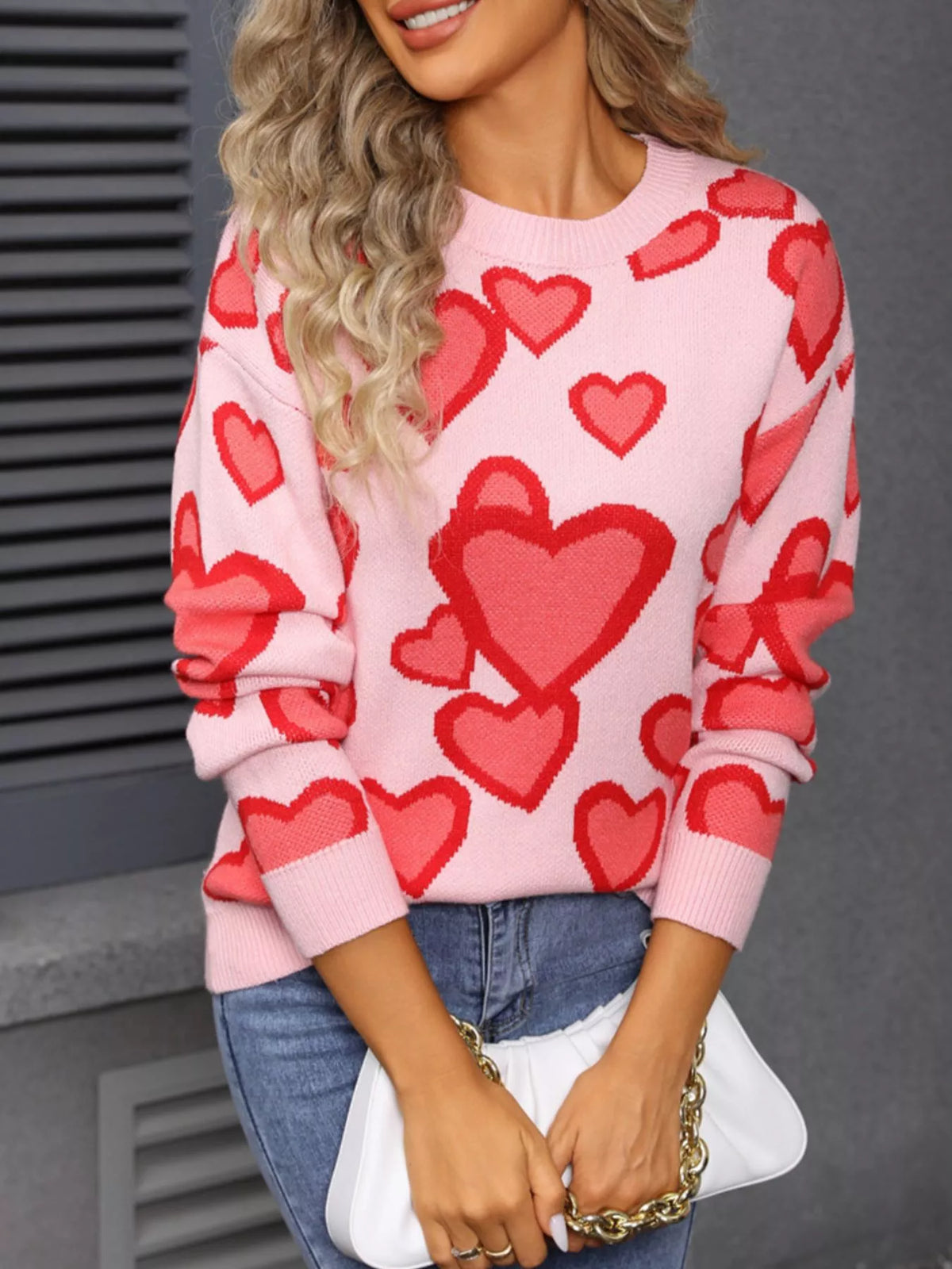 Valentine's Day Heart Crew Neck Sweater