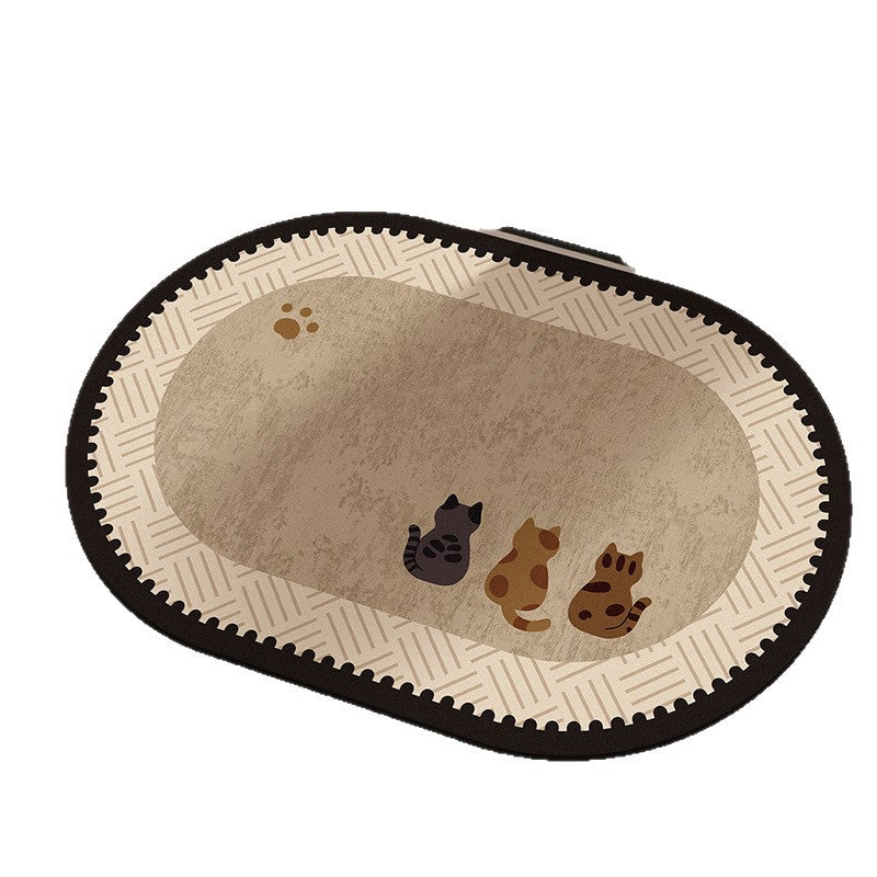 Stain-resistant Diatomaceous Earth Rug That Absorbs Water And Dries Quickly