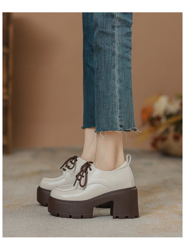 Women's Chunky-sole Lace-up Loafers