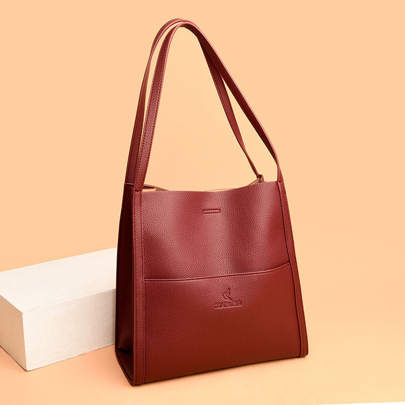 Women's Solid Color Large Capacity Crossbody Bag