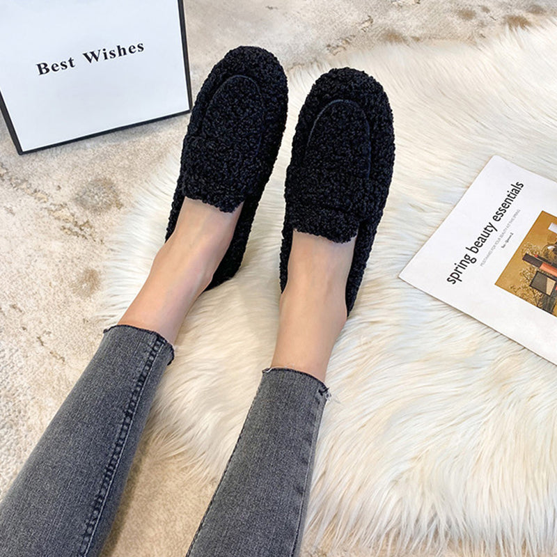 Women's Plush Slip-On Loafers