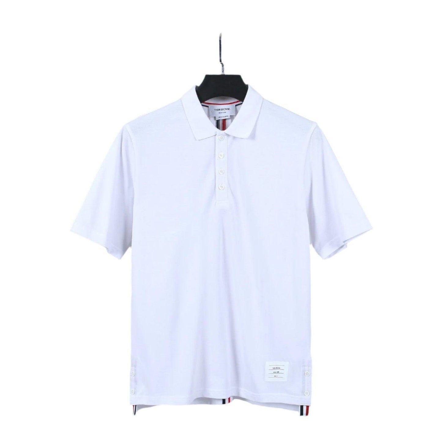 Thom Browne White T-Shirt with Collar