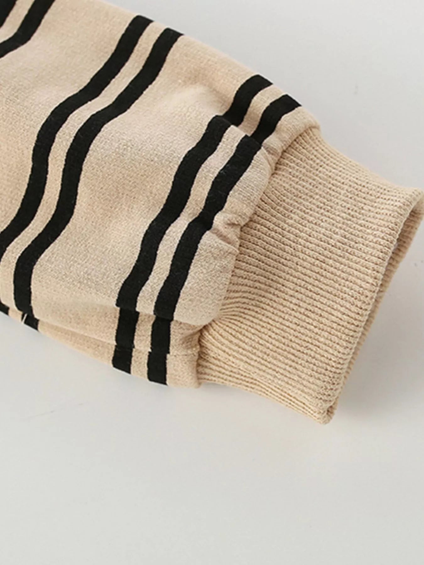 Toddler Boys Striped Bear Crew Neck Sweatshirt