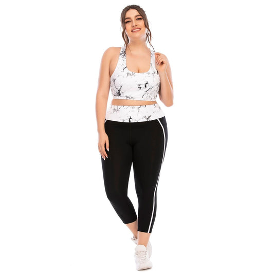 Traje de ropa de entrenamiento, ropa de yoga de tallas grandes, leggings