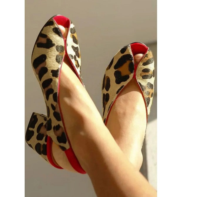 Women's Peep-Toe Chunky Heel Sandals