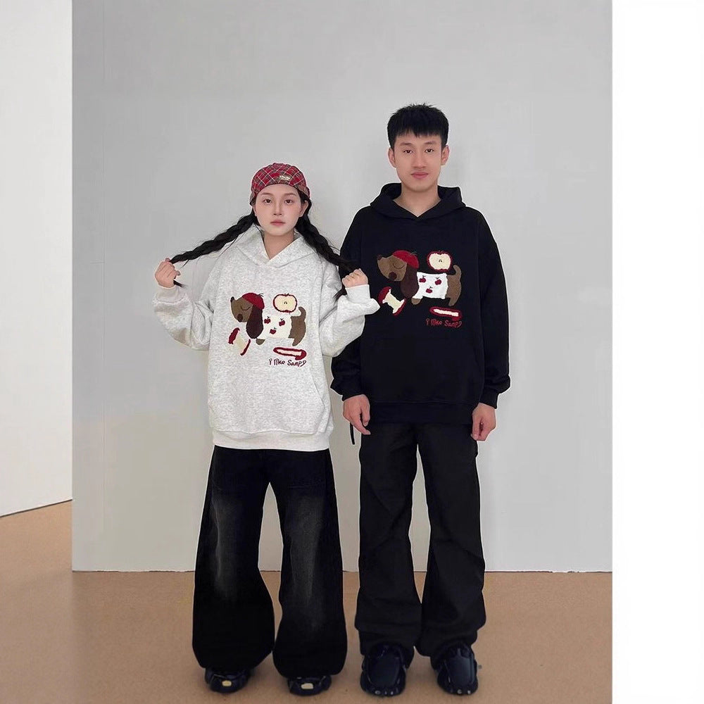 Embroidered Couples Fall Sweatshirts New Style