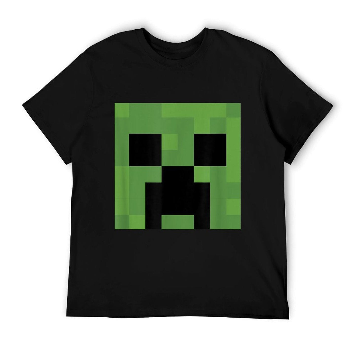 Minecraft Creeper Big Face Rolled Sleeves T-Shirt