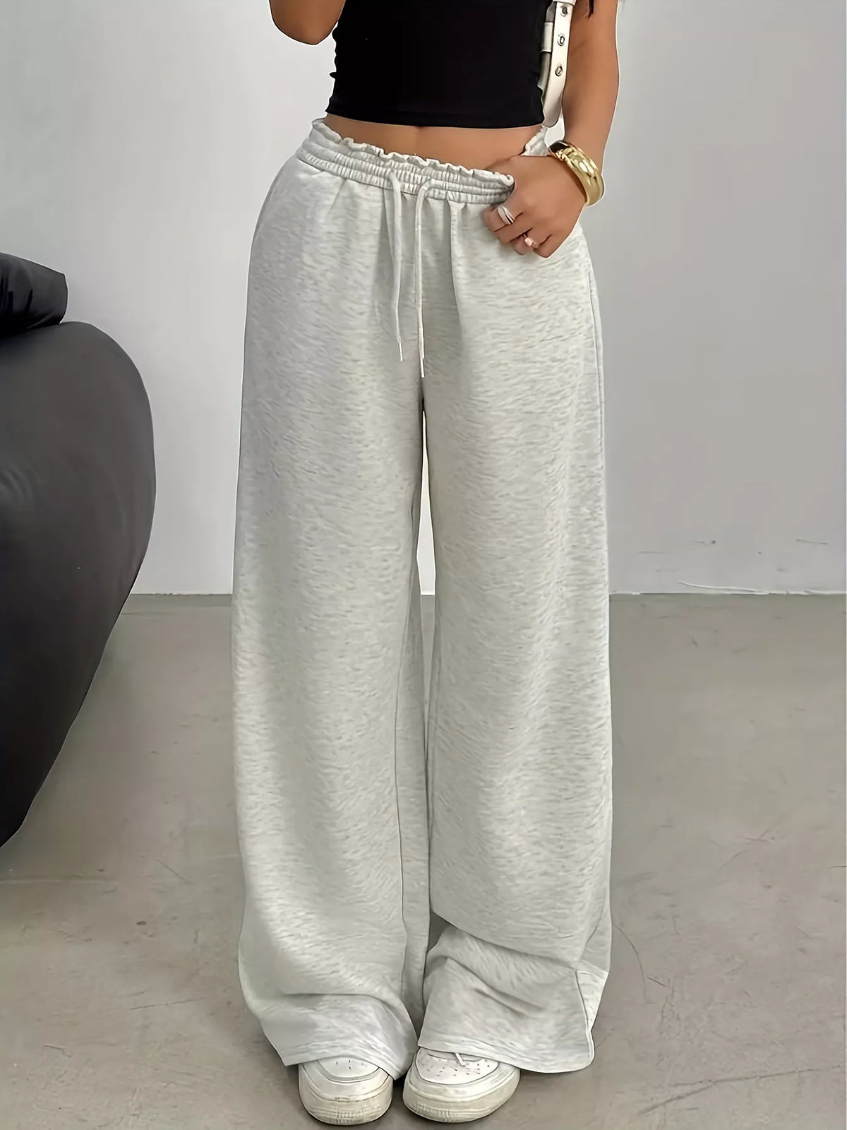 Wide Leg Drawstring Sweatpants