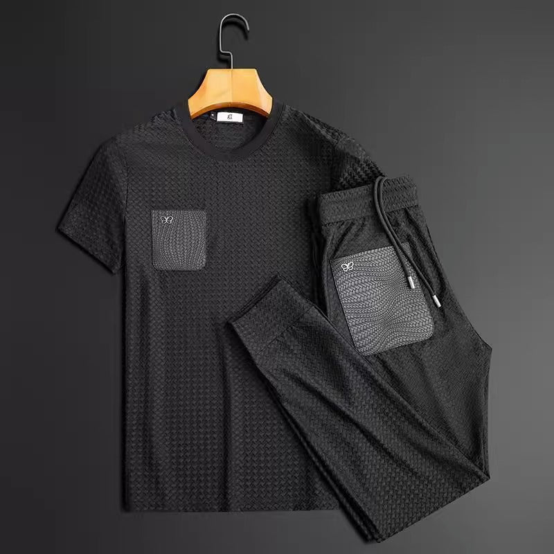 Camisas de manga corta entalladas para hombre con traje flexible antiarrugas