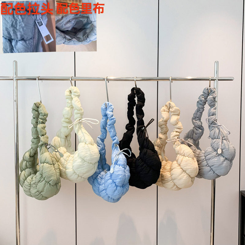 Crossbody Croissant Pleated Clouds Shoulder Bag Travel Bag