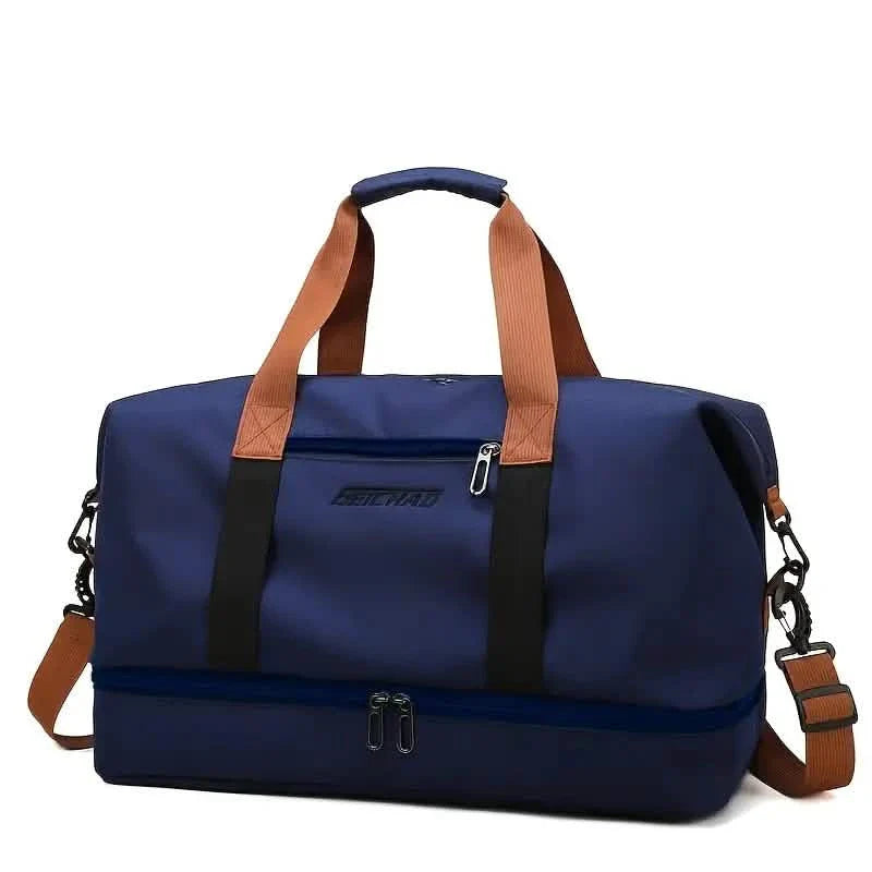 Nylon Duffel Bag for Travel – Large Capacity, Foldable, Shoe Compartment – Men & Women