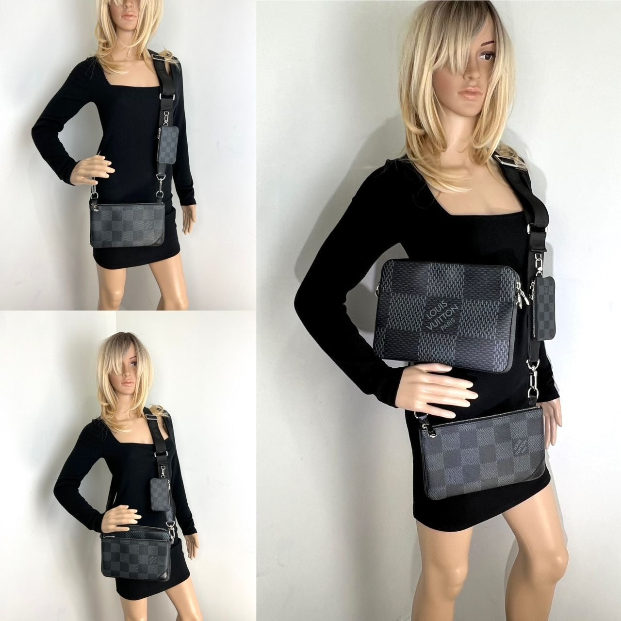 LOUIS VUITTON Trio Messenger Damier Graphite Men's Bag