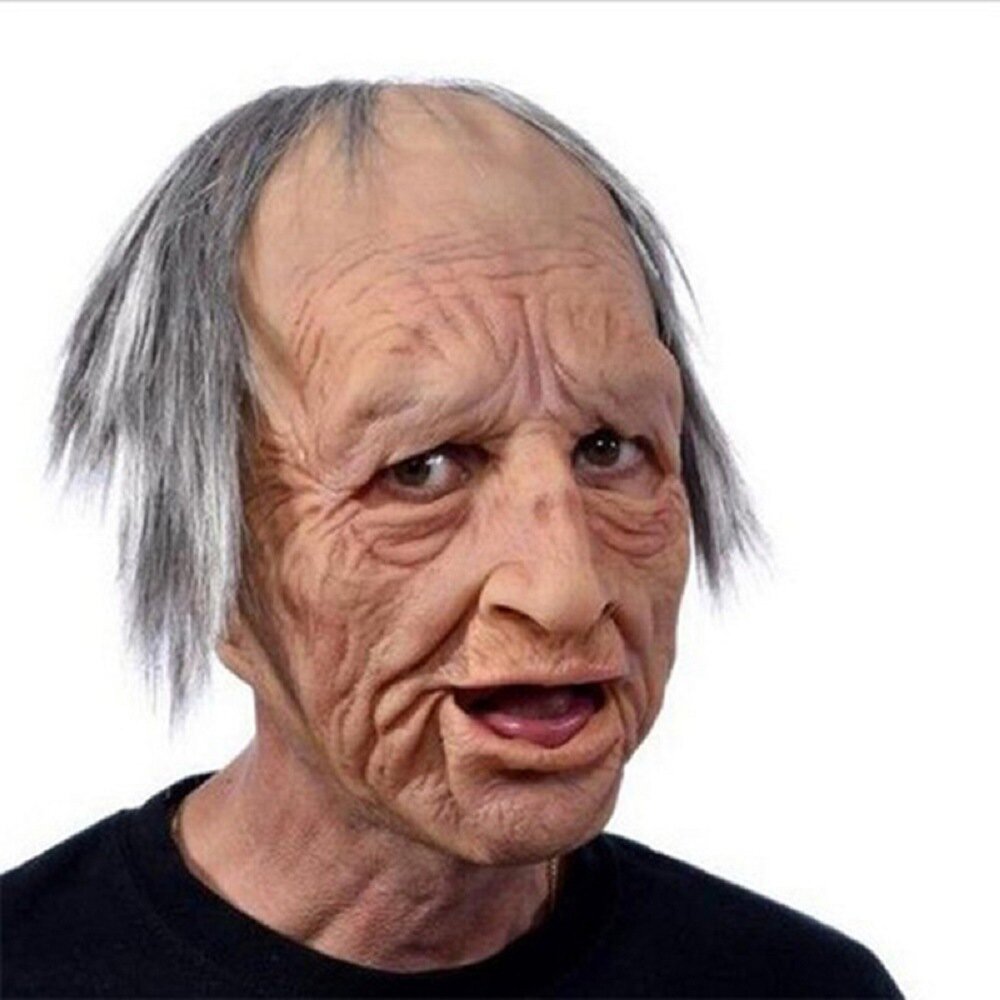 Realistic Old Man Halloween Mask