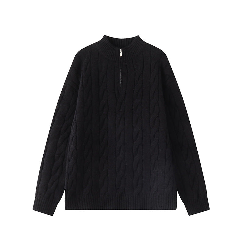 Men's Textured-knit Sweater With A Preppy Old-money Vibe