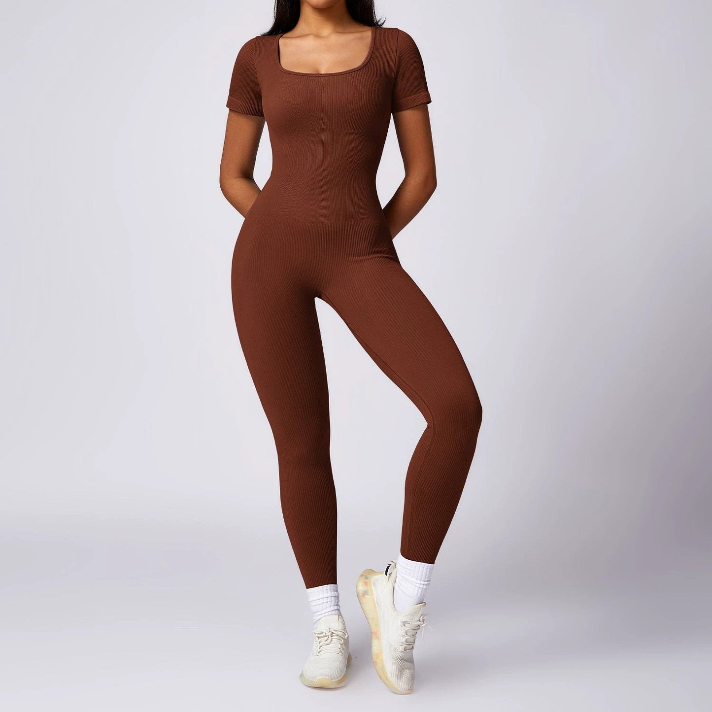 Seamless One-piece  Short-sleeved Jumpsuit