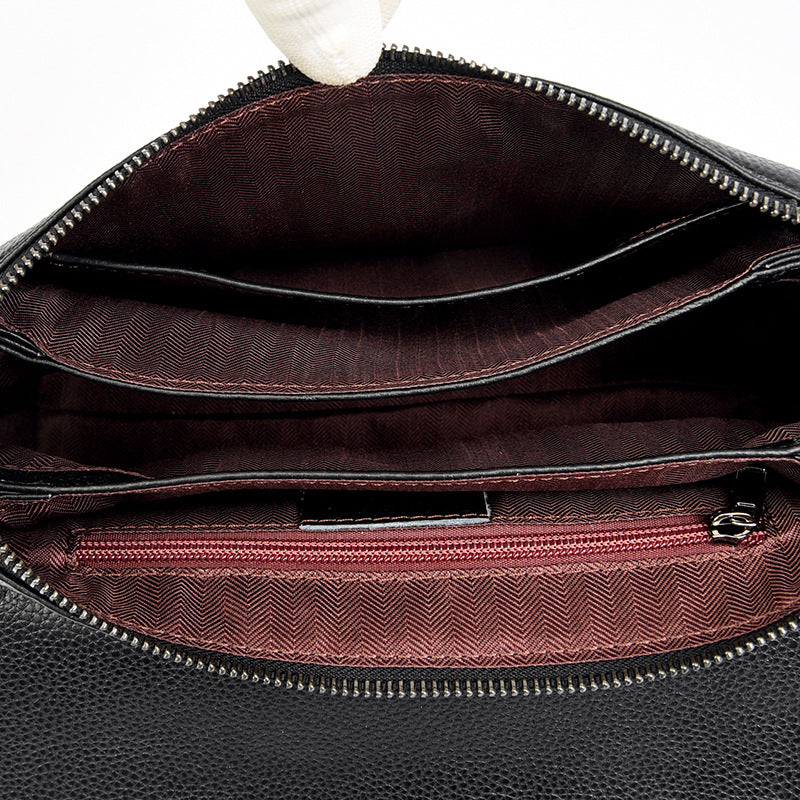 Women's Cowhide Leather Shoulder Travel Bag