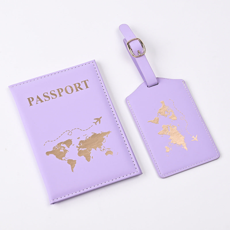 New PU Map Gilding Passport Cover