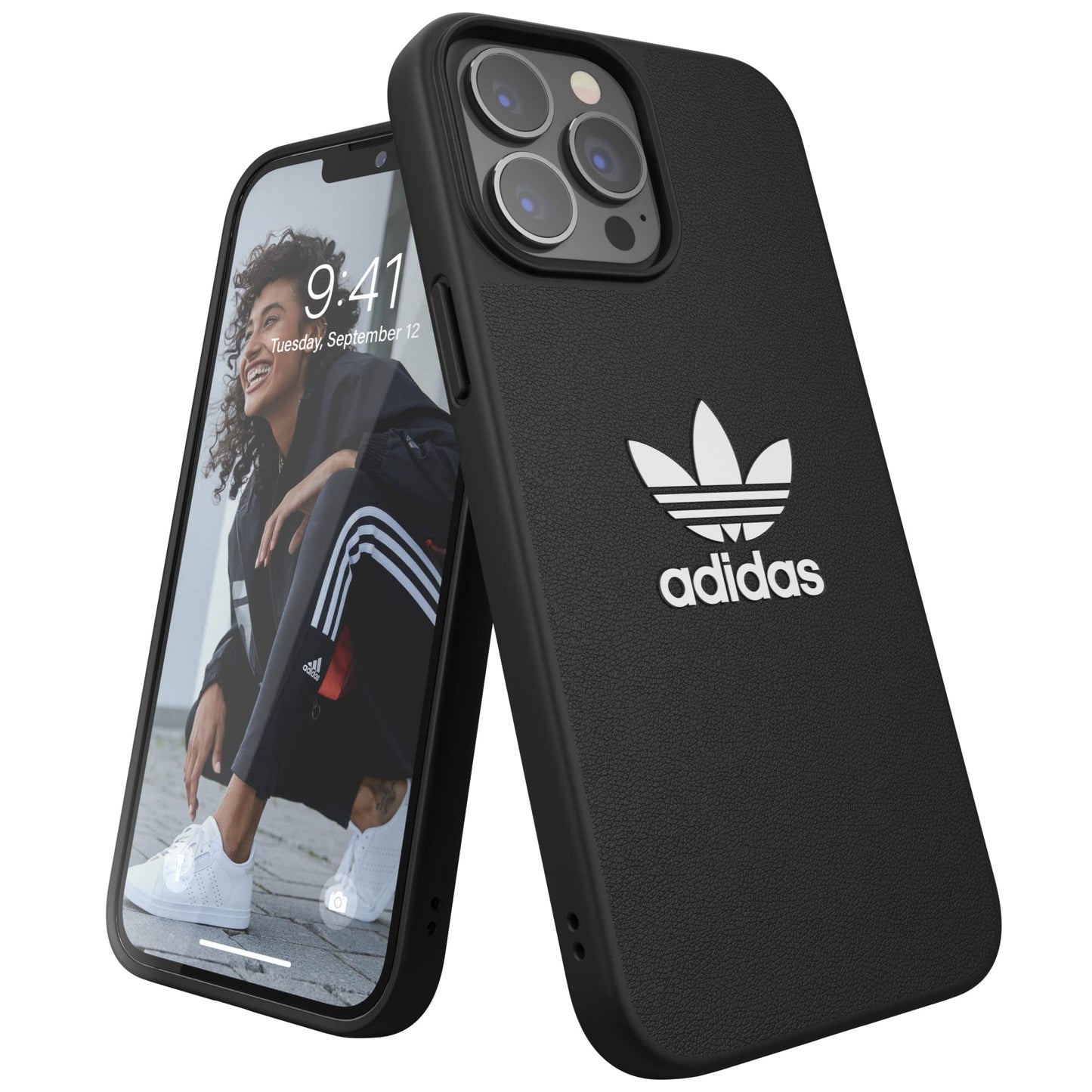 adidas Case Designed for iPhone 13 Pro Max 6.7 Drop-Tested Cases Shockproof Raised Edges Original Protective Case Black and White