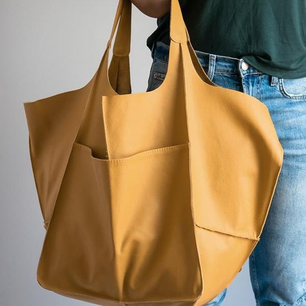 Simple Big Bag Soft Leather Large Capacity Shoulder Tote Bag