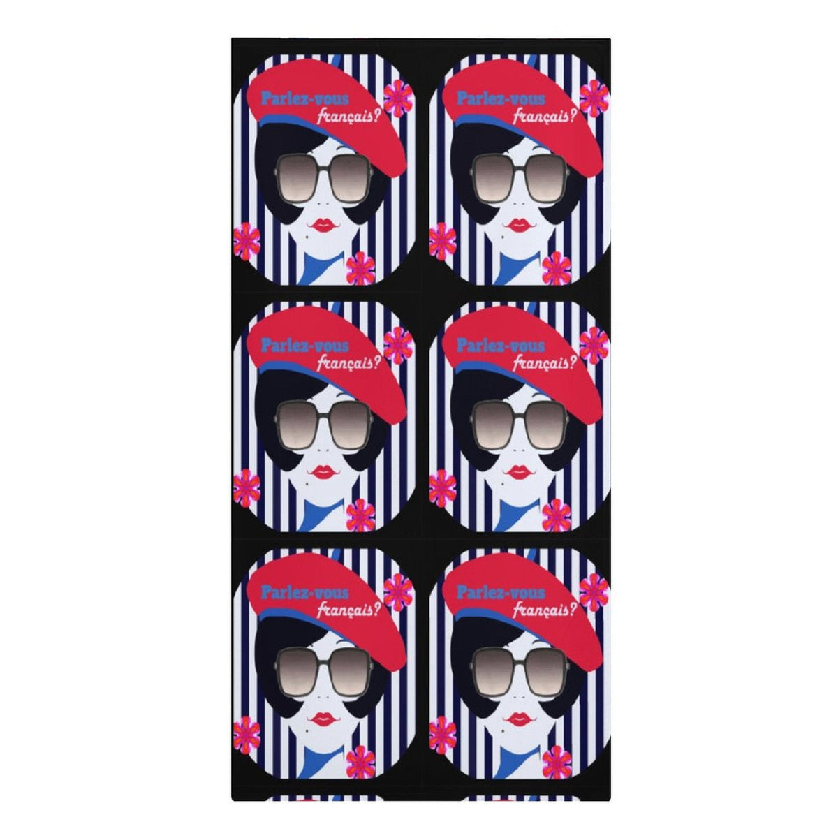 Parlez-vous Francais? French Girl Beach or Bath Towel - 61.4" x 30.3"