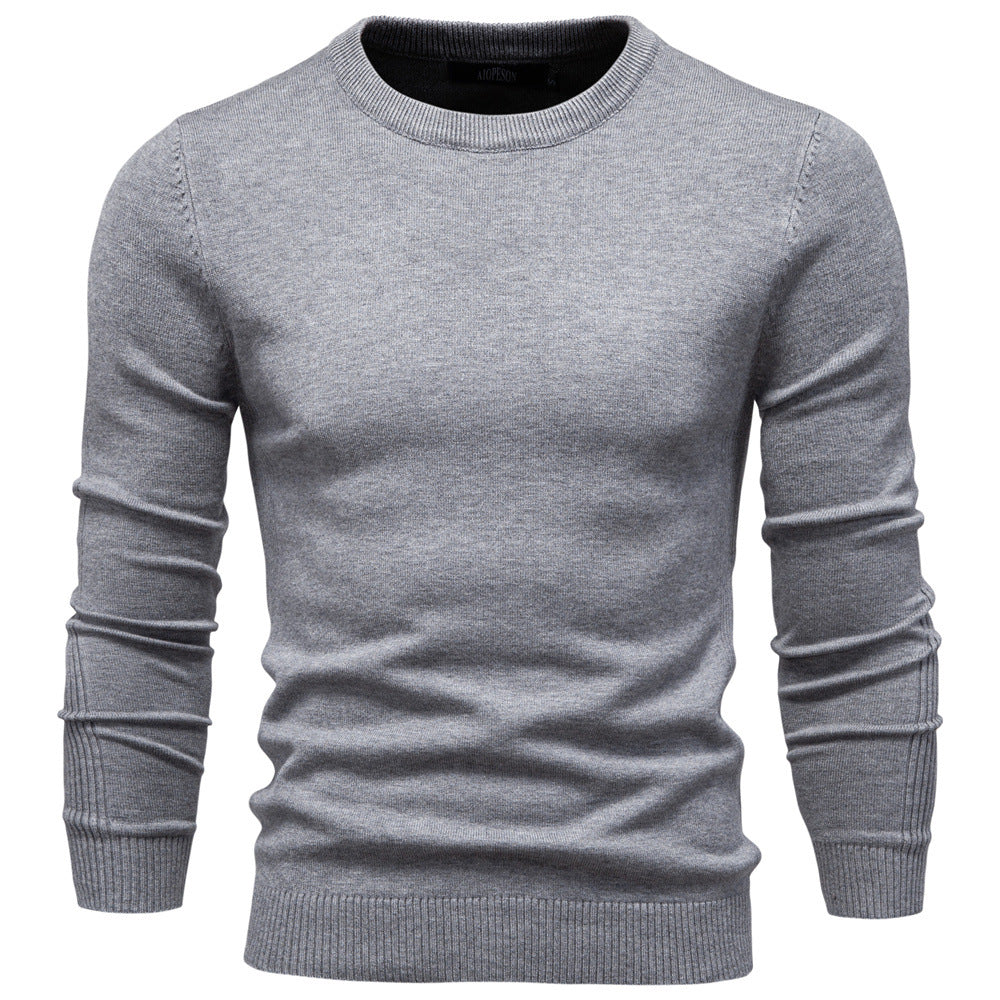 10-Color Autumn And Winter Thickened Men's Sweater, Round Neck Slim-Fit Men's Knitwear, Casual Men's Knit Top