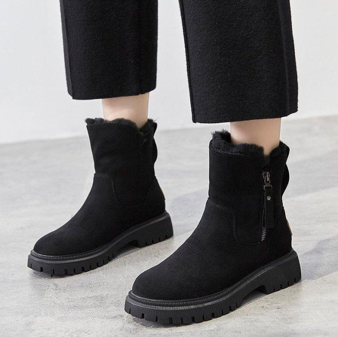 Warm Mid Tube Velvet Padded Cotton Shoes