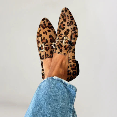 Leopard Print Casual Wedges