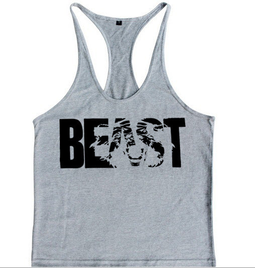 Men's Fitness Sports Printed Tank Top