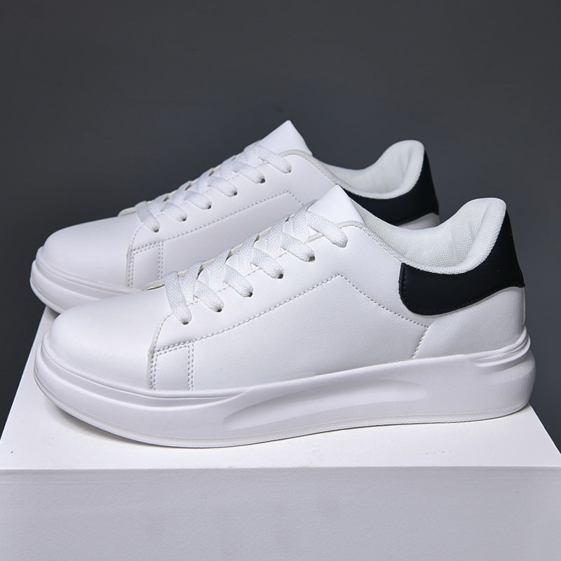 Extended-Size White Leisure Sneakers