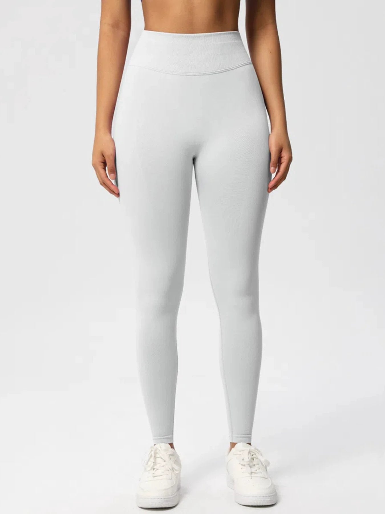 Sexy High Elastic Women's Solid Tights High Waist Workout Yoga Leggings, Scrunch Butt Lifting Elastic Pants, Tummy Control Butt Lifting Workout Yoga Athletic Pants