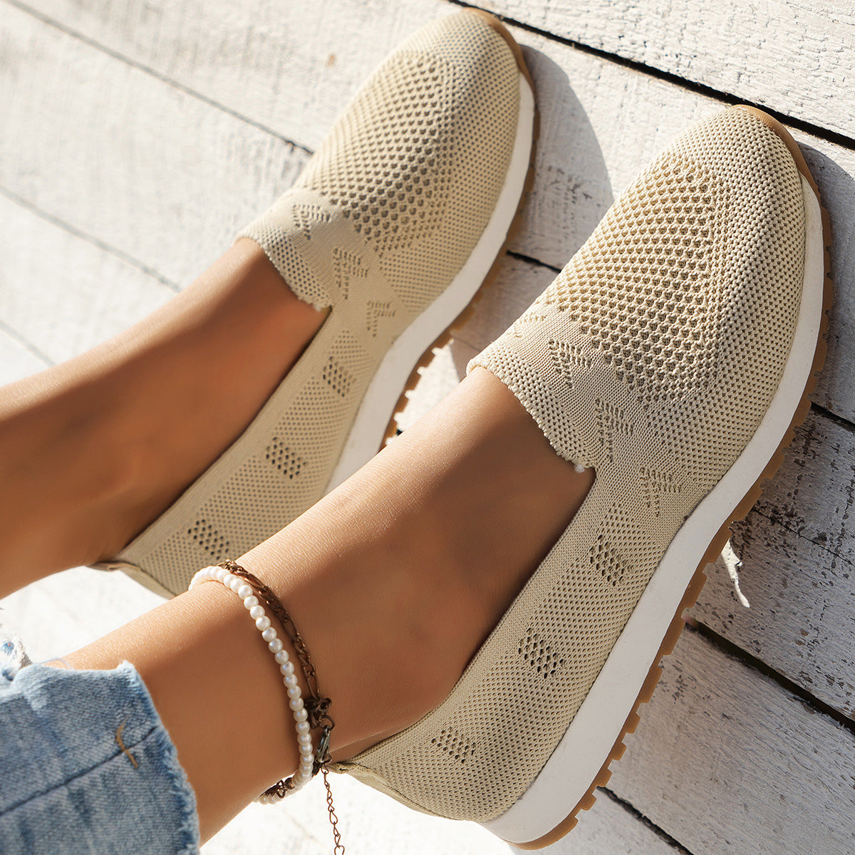 Women's Fashion Mesh Breathable Casual Flats