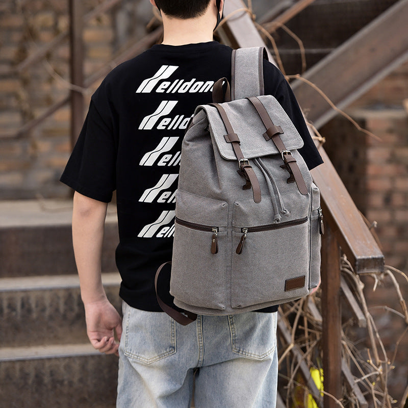 Men's Large Capacity Canvas Backpack