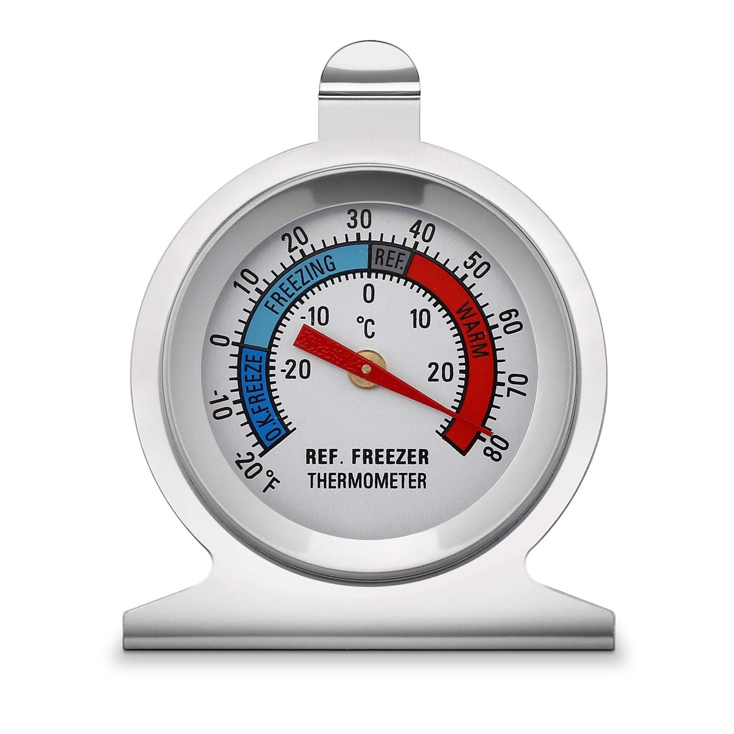KT THERMO Dial Refrigerator Thermometer with Instant Read2-Inch Stainless Steel Freezer Thermometer