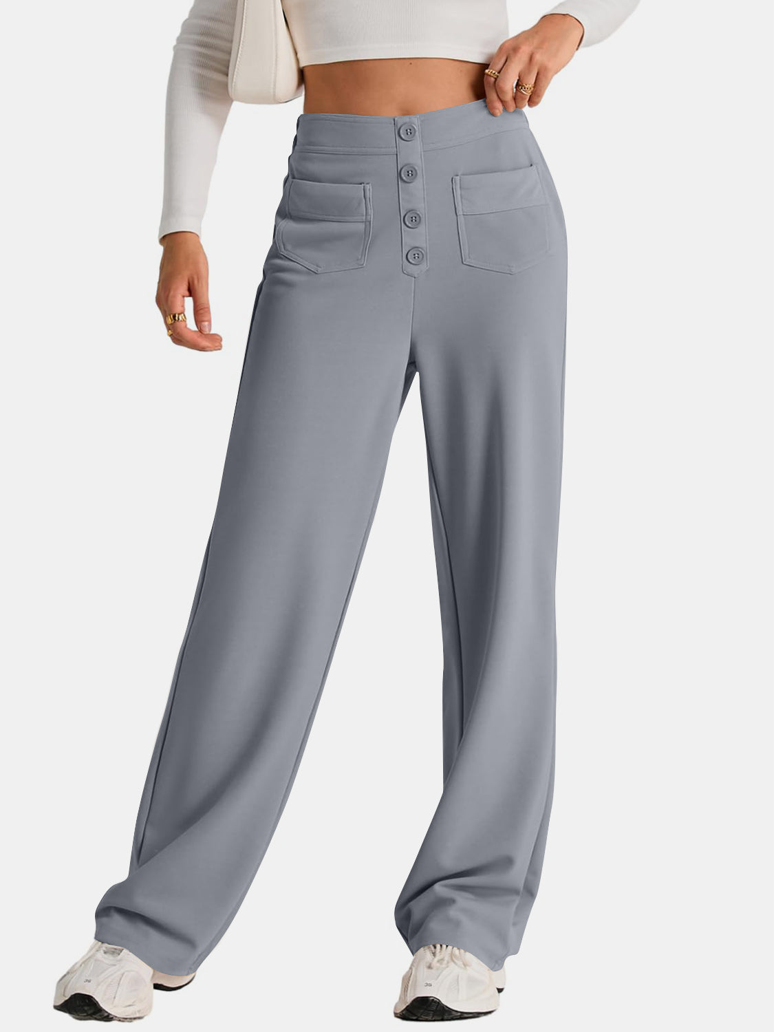 Pantalón ancho de talle alto