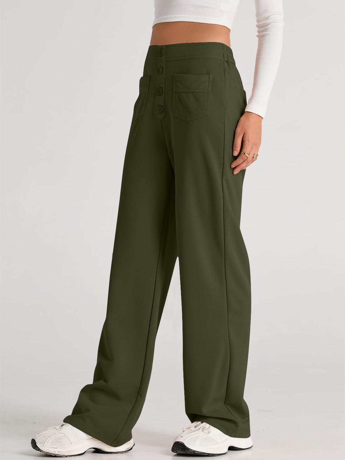 Pantalón ancho de talle alto