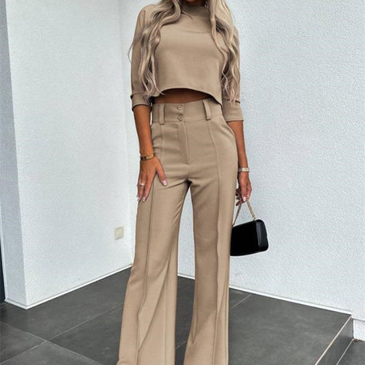 Estilo lindo y fresco, ropa de mujer dulce, conjunto informal de moda de manga tres cuartos. Consulte la tabla de tallas en "más detalles".