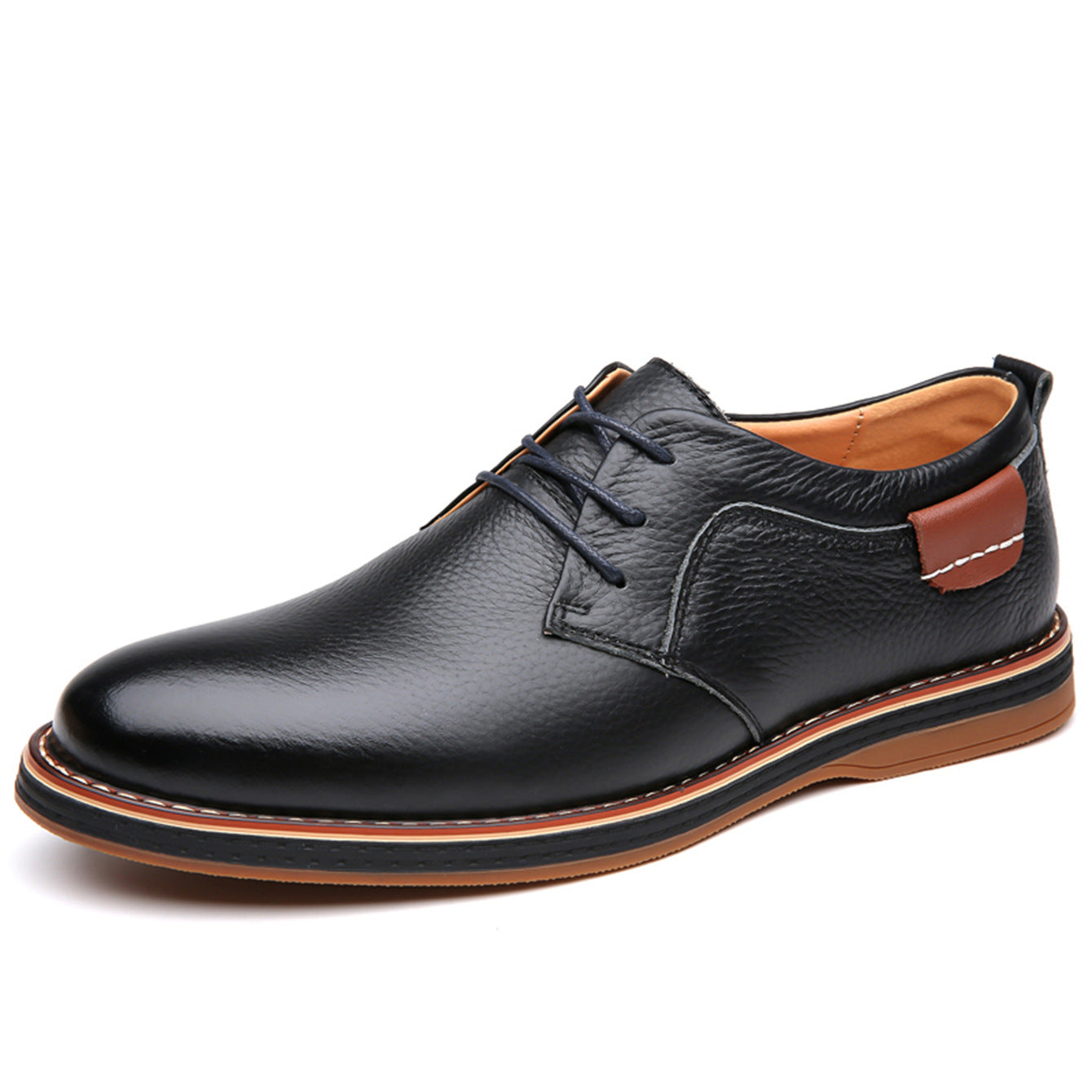 Men's Leather Derby Flats