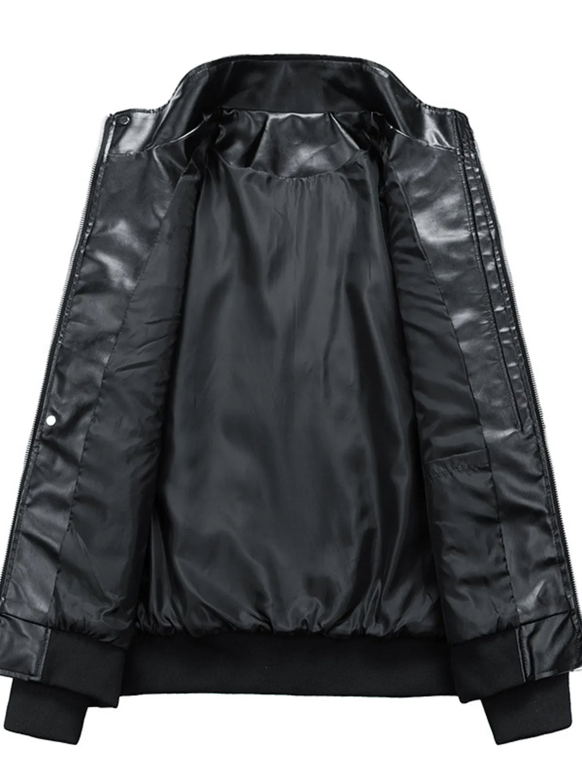 Men's Plus Size Racing Style Leather Jacket