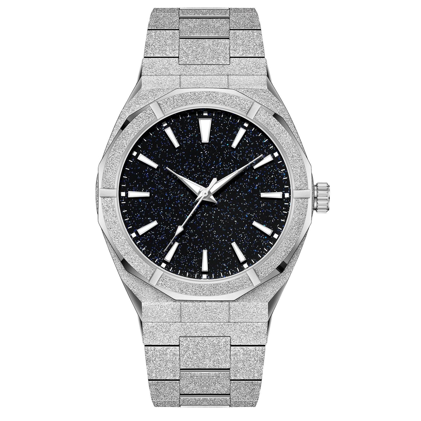 Men's Stainless Steel Frosted Luminous Business Watch
